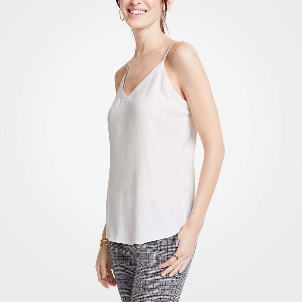 Ann Taylor V-Neck Satin Cami